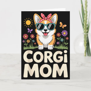 Cute Corgi Design For Women Girls Mom Dog Welsh Co Card