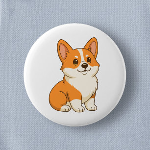 Cute Corgi Dog 6 Cm Round Badge