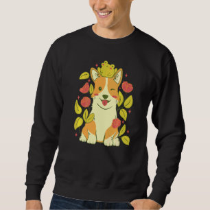 Cute Corgi Dog And Frog 1 Sweatshirt