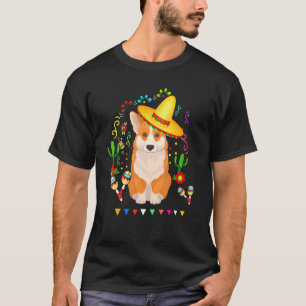 Cute Corgi Dog Animal Mexican Cinco De Mayo 2021 T-Shirt