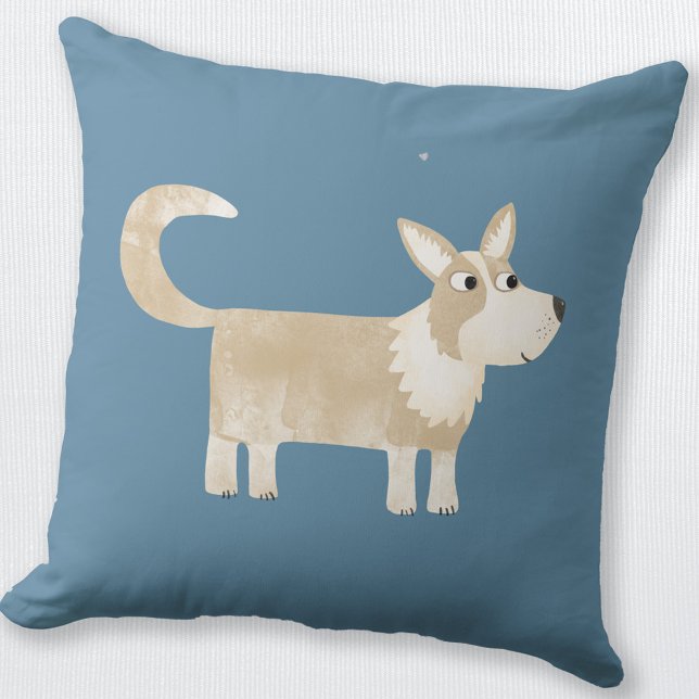 Cute Corgi Dog Cushion (Fun Corgi dog throw pillow)