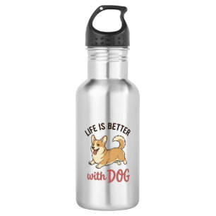 Cute Corgi Dog Life Is Better With Dog Design_1 532 Ml Water Bottle