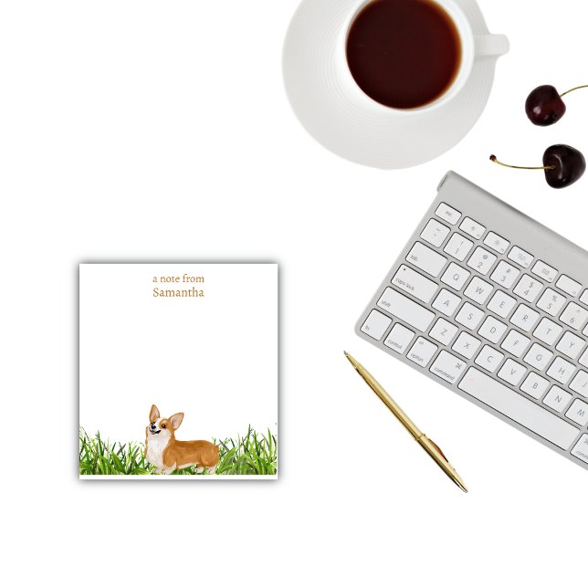 Cute Corgi Dog Personalised Notepad (Creator Uploaded)