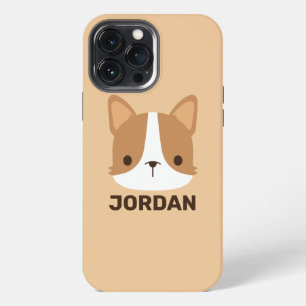 Cute Corgi Dog with Personalised Name iPhone 13 Pro Max Case