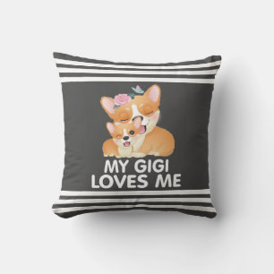 Cute Corgi Dogs - My Gigi Loves Me Cushion