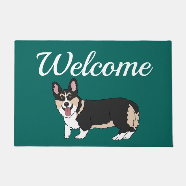 Cute Corgi Doormat (Front)