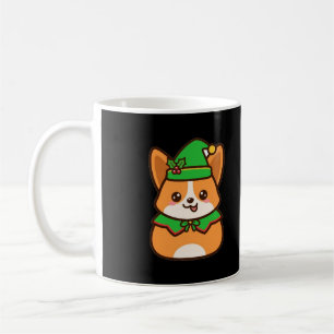 Cute Corgi Elf Christmas Coffee Mug