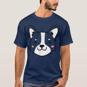 Cute Corgi Face Easy Halloween Costume Lazy Group  T-Shirt