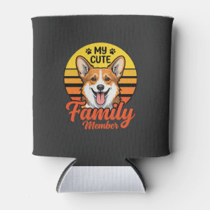 Cute Corgi Family Member Dog Lover Can Cooler