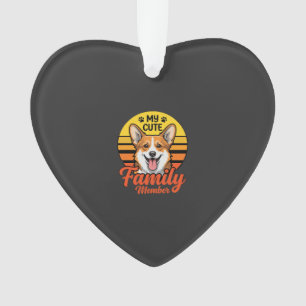 Cute Corgi Family Member Dog Lover Ornament