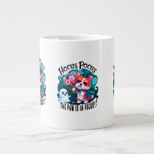 Cute Corgi Halloween Art: Hocus Pocus Theme Design Large Coffee Mug