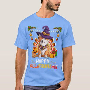 Cute Corgi Halloween Merry Christmas Happy Halloth T-Shirt