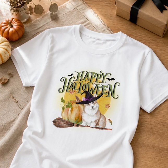 Cute Corgi Halloween T-Shirt (Creator Uploaded)