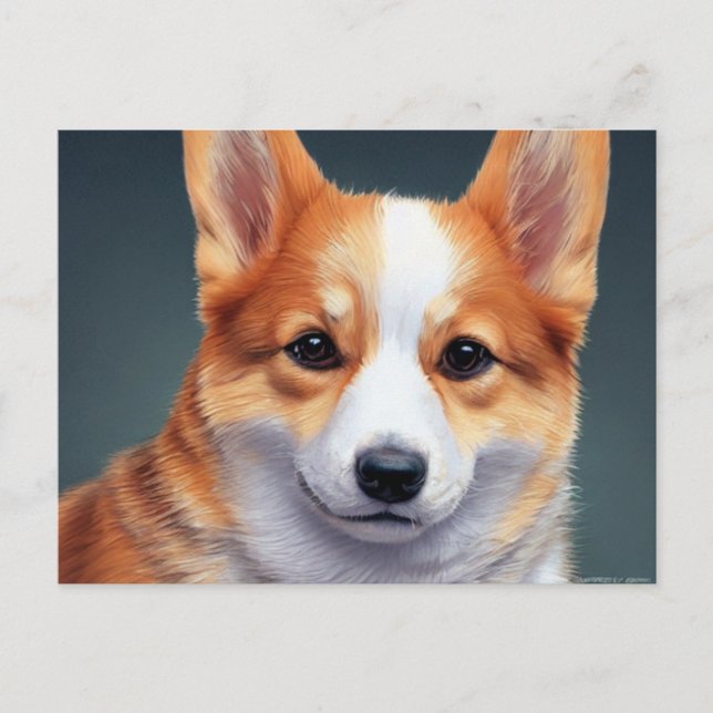 Cute Corgi Holiday Card (Front)