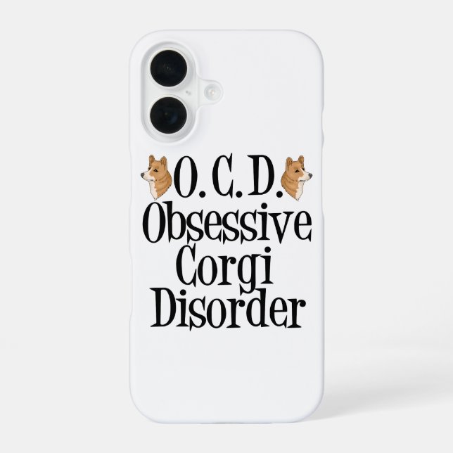 Cute Corgi iPhone 16 Case (Back)