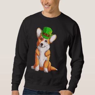 Cute Corgi Irish Pub C St Patrick's Day Women Kid Sweatshirt