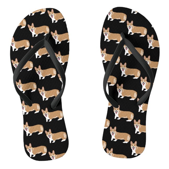 Cute Corgi  Jandals (Footbed)