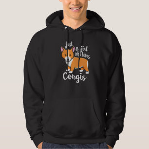 Cute Corgi Just A Girl Who Loves Corgis Dog Mum Ma Hoodie