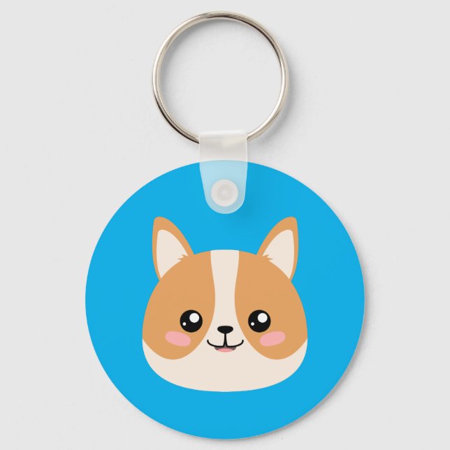 Cute Corgi Key Ring (Front)