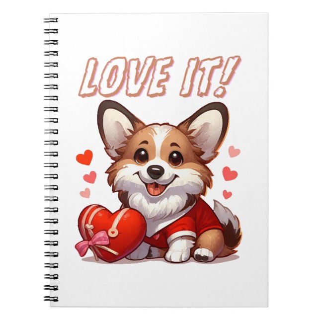 Cute Corgi Love Notebook (Front)