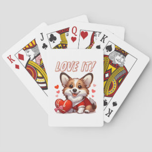 Cute Corgi Love Playing Cards