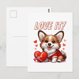 Cute Corgi Love Postcard