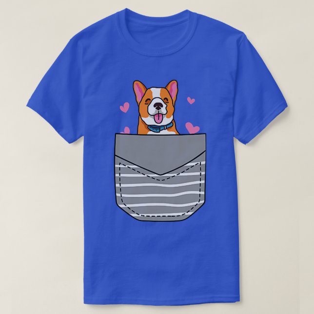 Cute Corgi Lover Pocket-756 T-Shirt (Design Front)