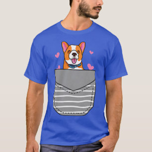 Cute Corgi Lover Pocket T-Shirt