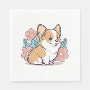 cute corgi  napkin