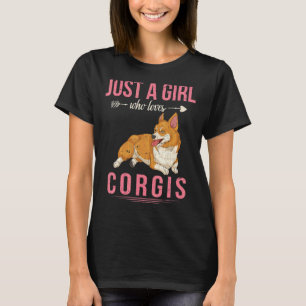 Cute Corgi Owner Girls Women Dog  Pet Animal Corgi T-Shirt