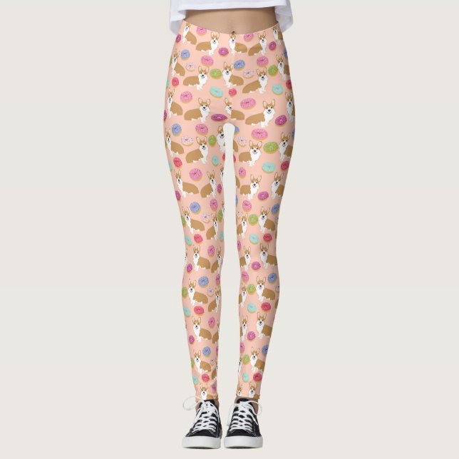 Cute Corgi Pattern - Leggings (Front)