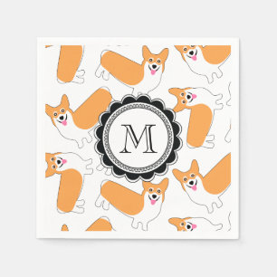 Cute Corgi Pattern Napkin