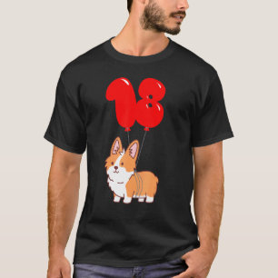 Cute Corgi Pembroke 18th Birthday Kids Balloon P T-Shirt