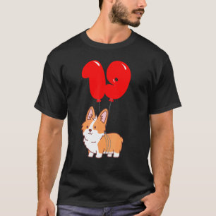 Cute Corgi Pembroke 19th Birthday Kids Balloon Par T-Shirt
