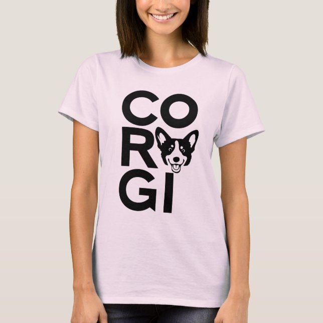 "Cute & Corgi Proud" T-Shirt (Front)