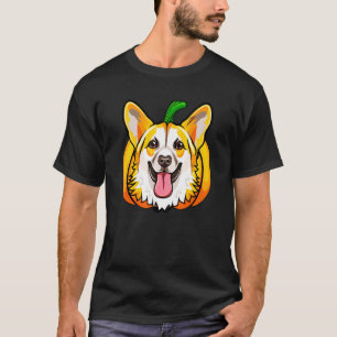 Cute Corgi Pumpkin Halloween Dog Thanksgiving T-Shirt