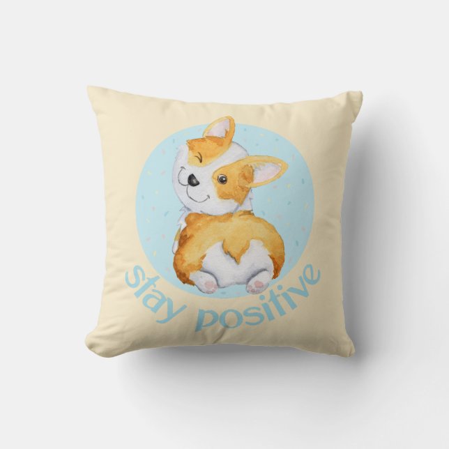 Cute Corgi Puppy Dog Cushion (Front)