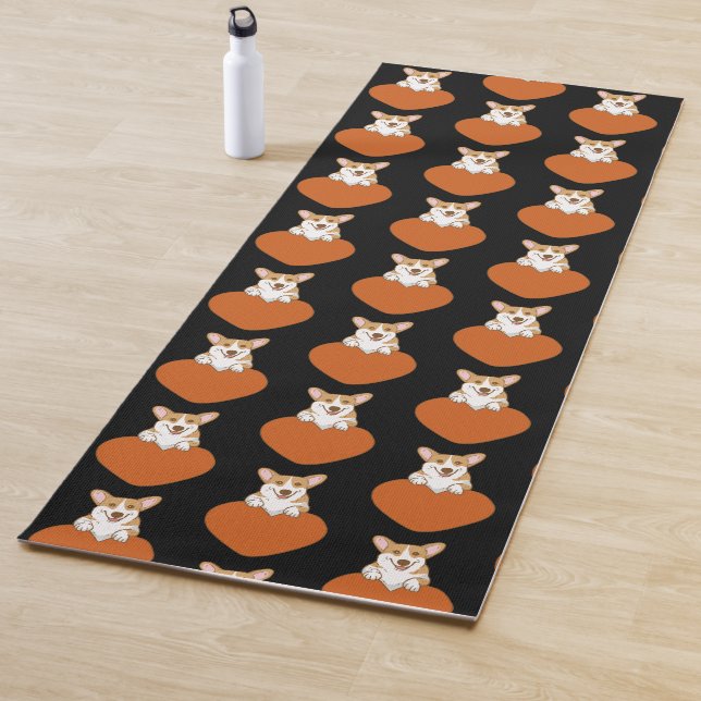 Cute Corgi Puppy Dog Yoga Mat (In Situ)