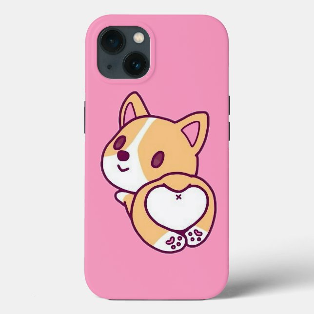 Cute Corgi Puppy Love Case-Mate iPhone Case (Back)