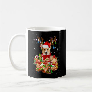 Cute Corgi Reindeer Christmas Lighting Santa Xmas Coffee Mug