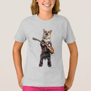 Cute Corgi Rock Star Kids' T-Shirt