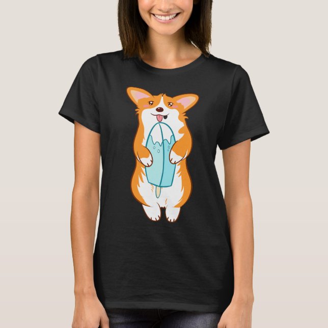 Cute Corgi Sleeping  801 T-Shirt (Front)