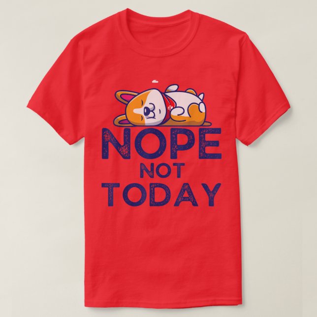 Cute Corgi Sleeping Cartoon Vector Illustration  T-Shirt (Design Front)