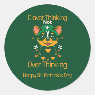 Cute Corgi St. Patrick’s Day Sticker