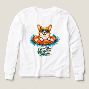 Cute Corgi Summer Vacation Mode T-Shirt