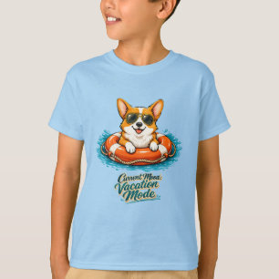 Cute Corgi Summer Vacation Mode T-Shirt