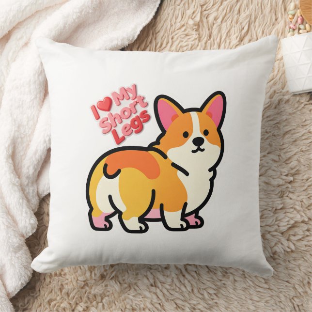 Cute Corgi Throw Pillow Funny Welsh Corgi Dog  (Blanket)