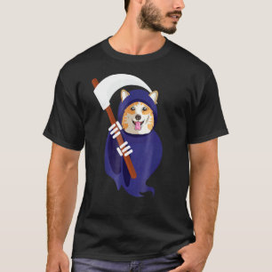 Cute Corgi Welsh Grim Reaper Halloween Tee
