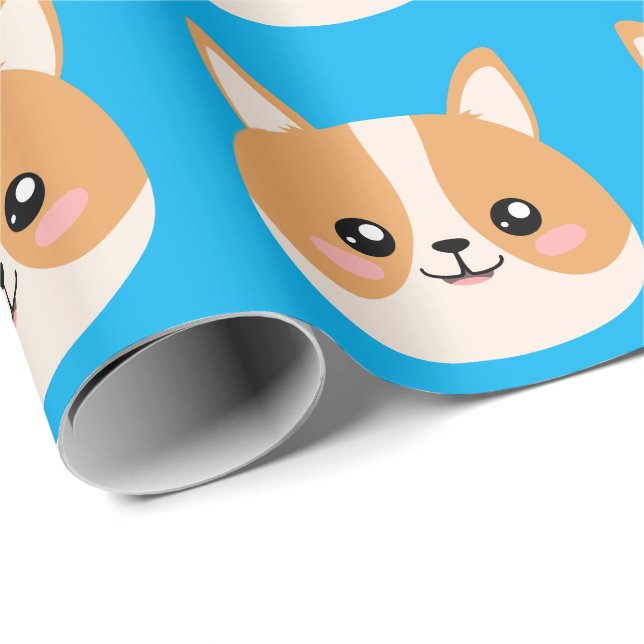 Cute Corgi Wrapping Paper (Roll Corner)