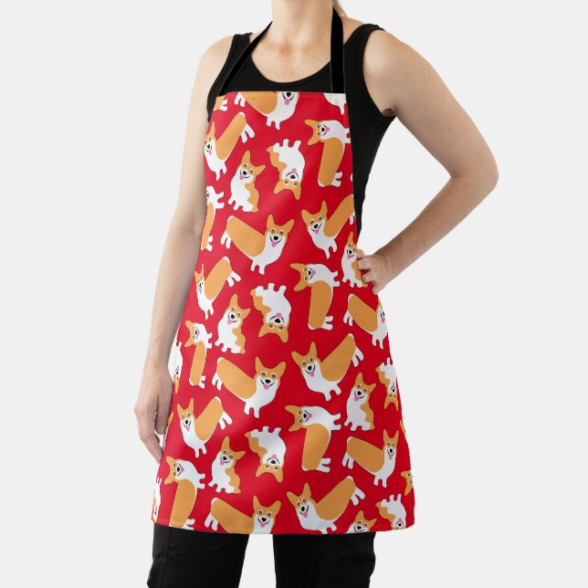 Cute Corgis in the Kitchen Pembroke Welsh Corgi Apron (Insitu)